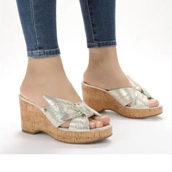 BRAND NEW SAM & LIBBY WEDGE CORK WEDGE HEEL SANDAL - Picture 16 of 16